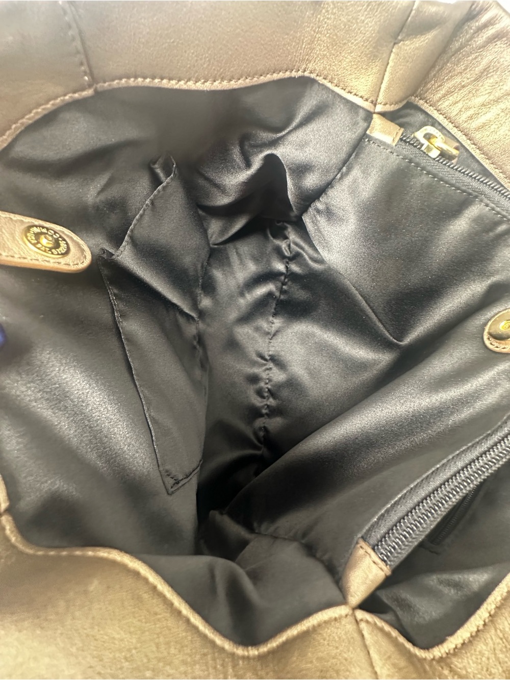 Coach Ashley Metallic Bronze Leather Carryall/ Satchel - Picture 10 of 14
